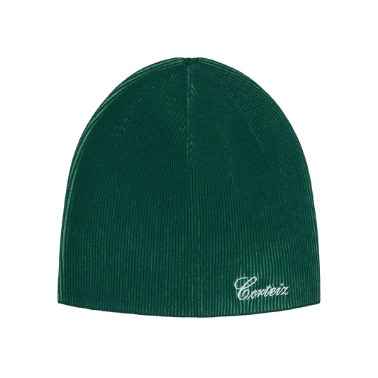 2 TONE RIBBED KNIT BEANIE [GREEN]