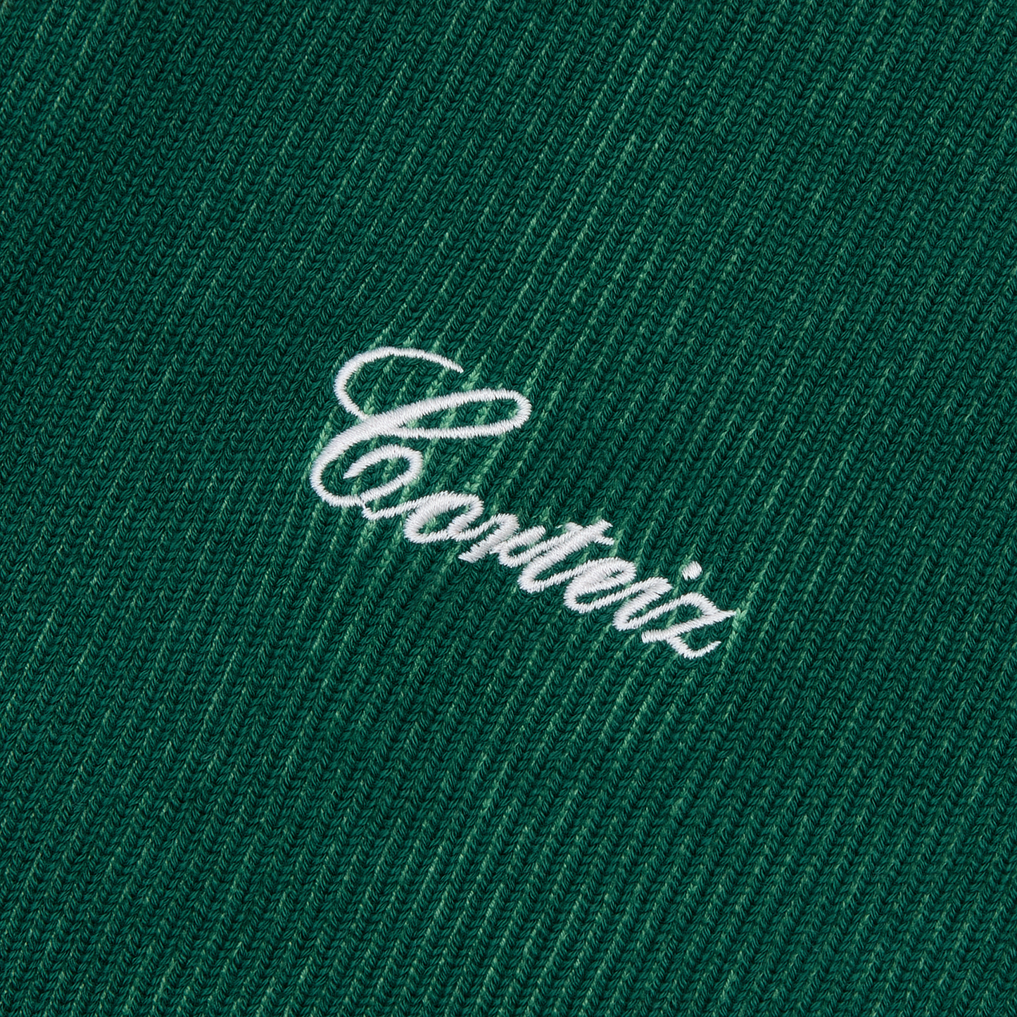 2 TONE RIBBED KNIT ZIP UP [GREEN]