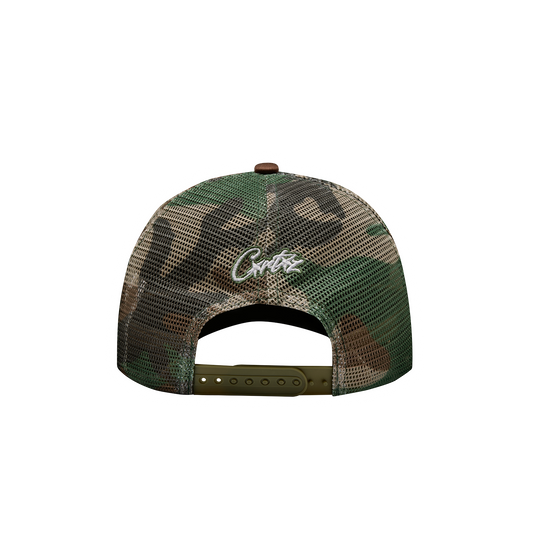 ISLAND PUFF PRINT TRUCKER HAT [WOODLAND CAMO]