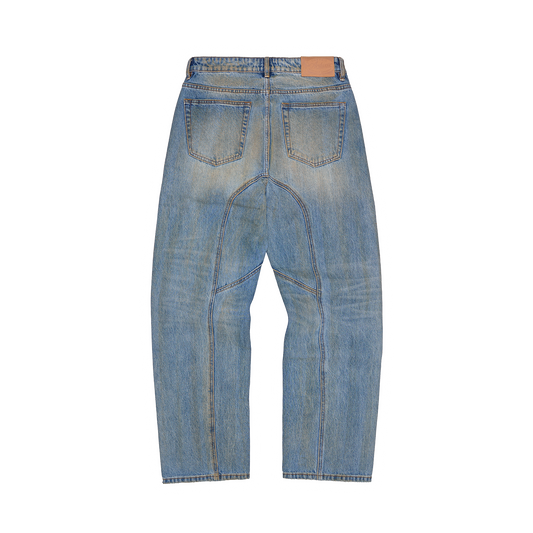 ARDWEAR PANEL BAGGY JEANS [WASHED INDIGO]