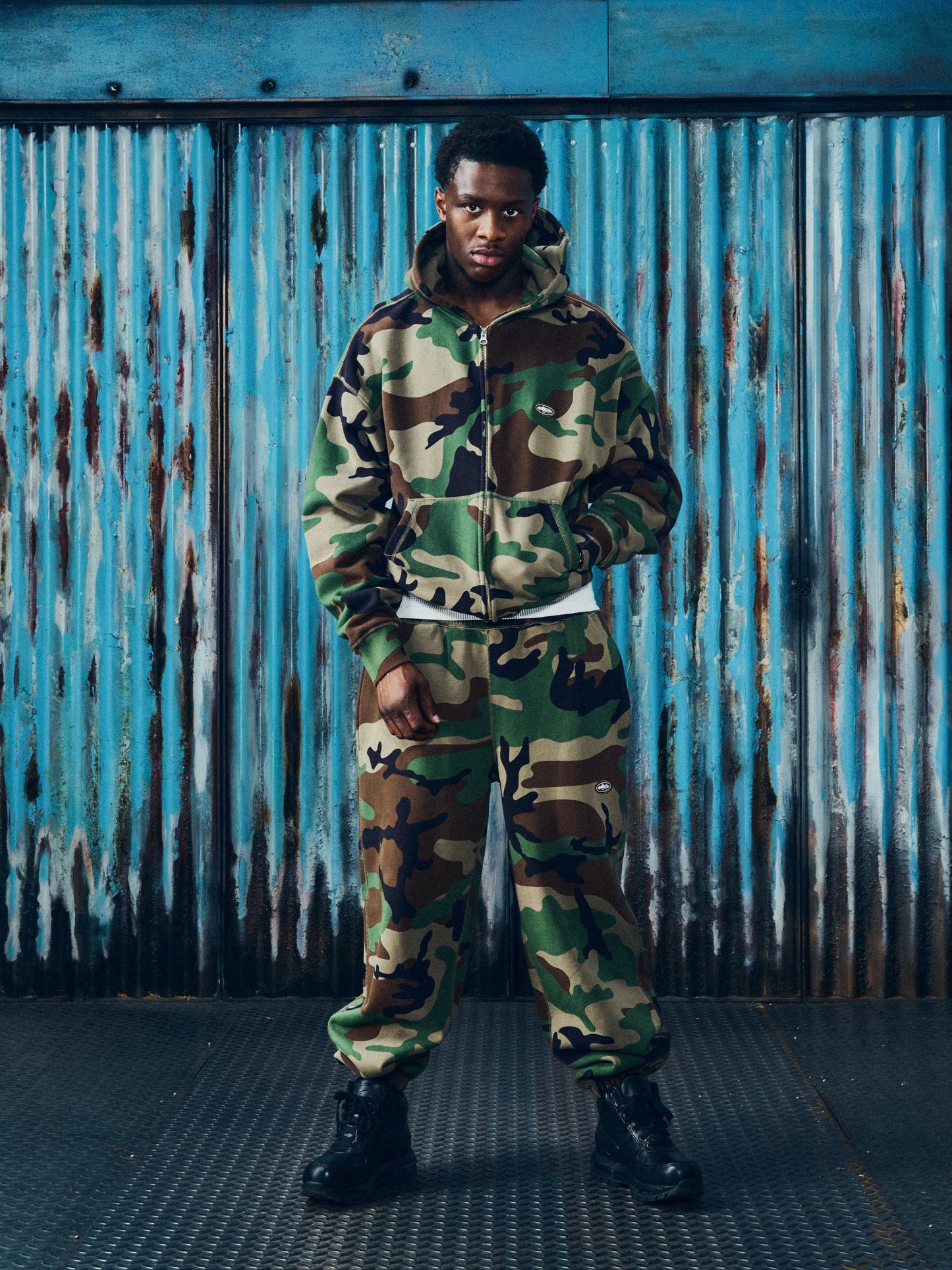 MINI ISLAND HOODIE TRACKSUIT [WOODLAND CAMO]