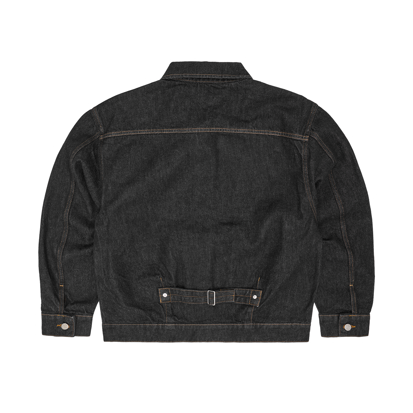 DUAL STRIPE DENIM JACKET [WASHED BLACK]