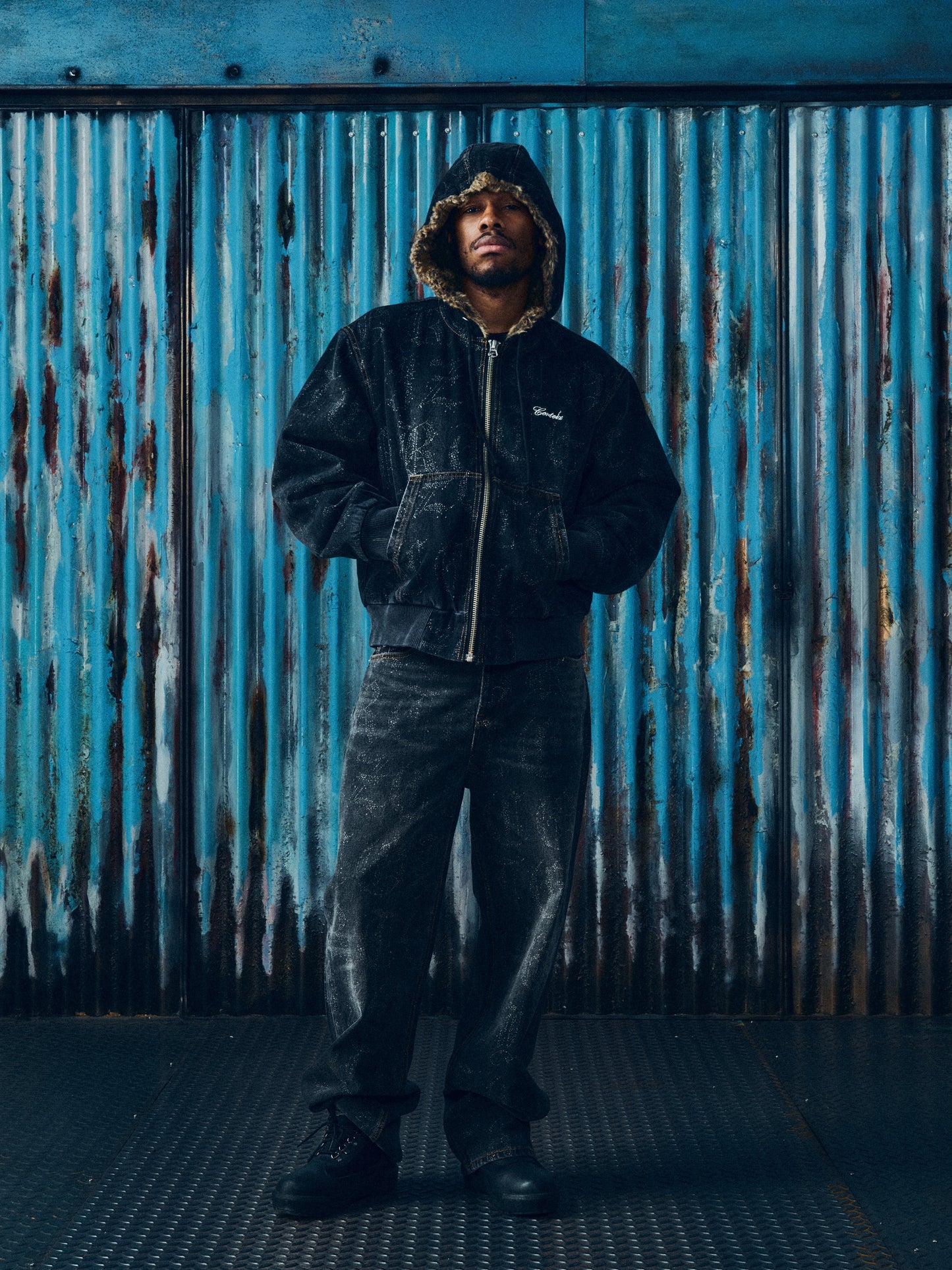 OLD ENGLISH DENIM WORK JACKET [BLACK WASH]