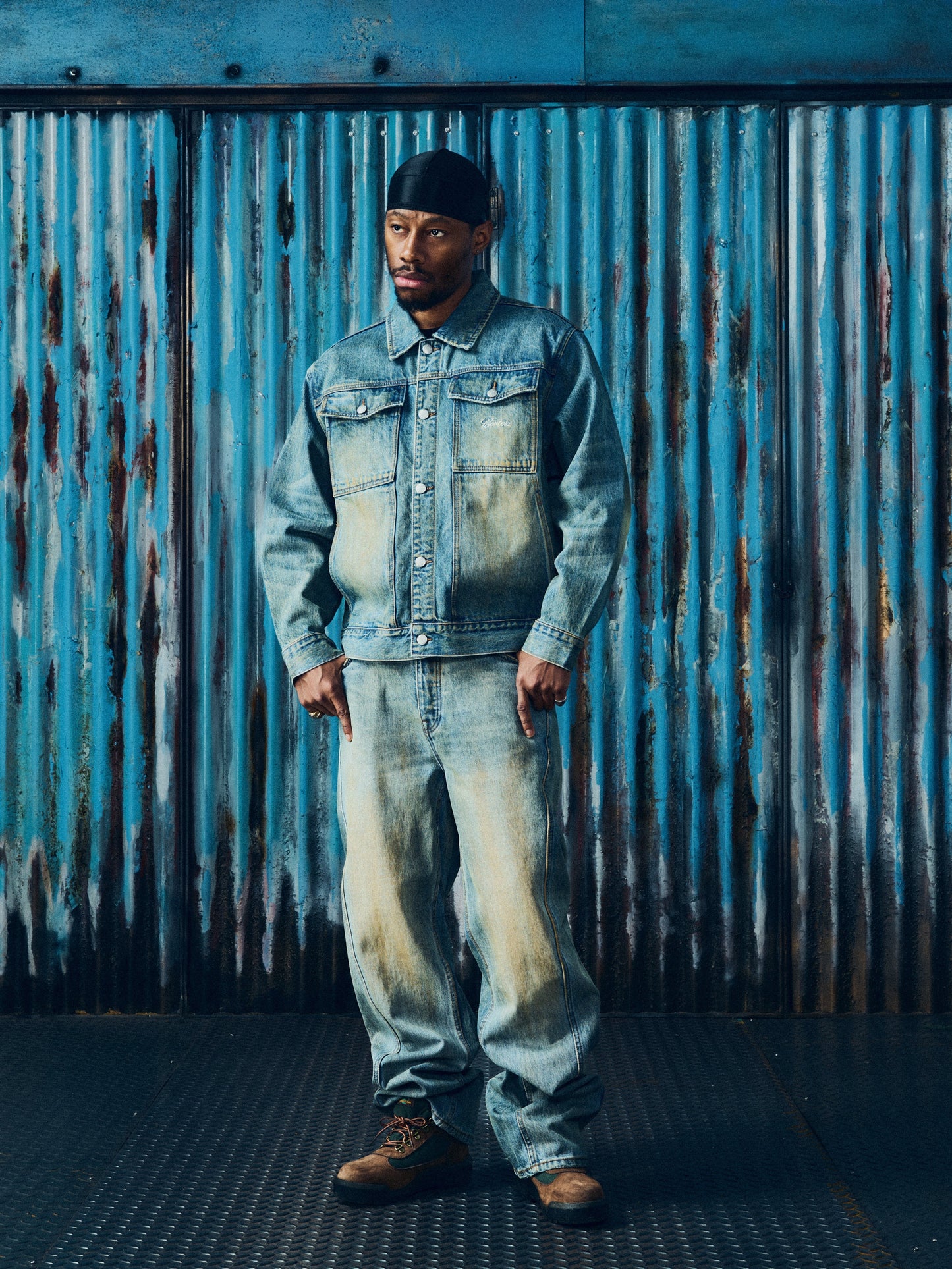 ARDWEAR PANEL BAGGY JEANS [WASHED INDIGO]