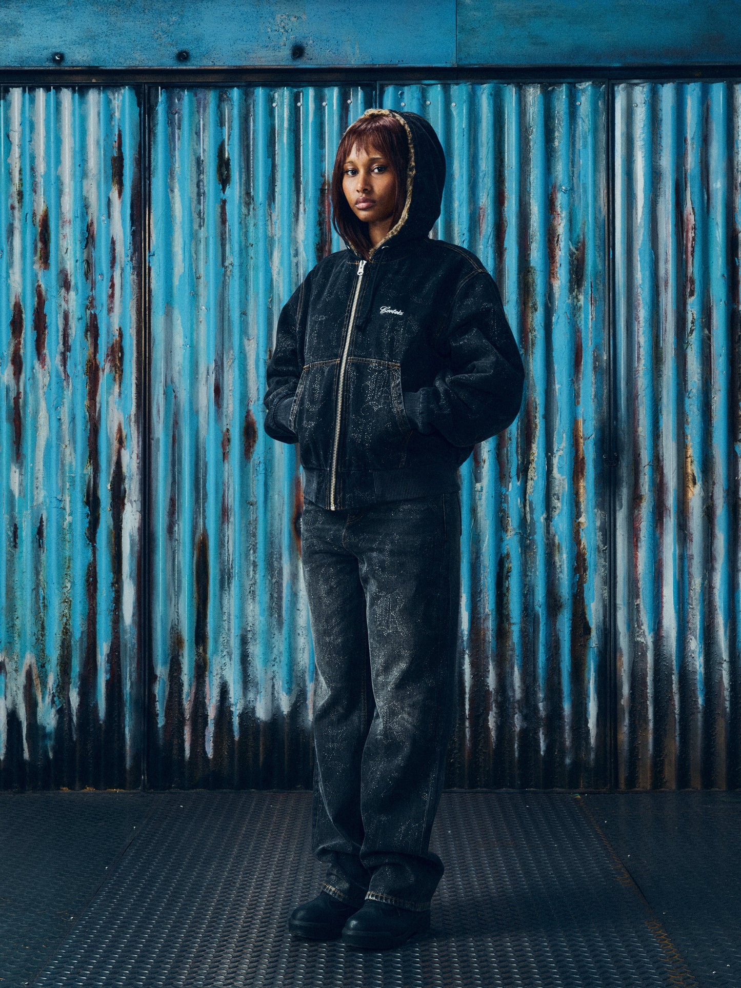 OLD ENGLISH DENIM WORK JACKET [BLACK WASH]