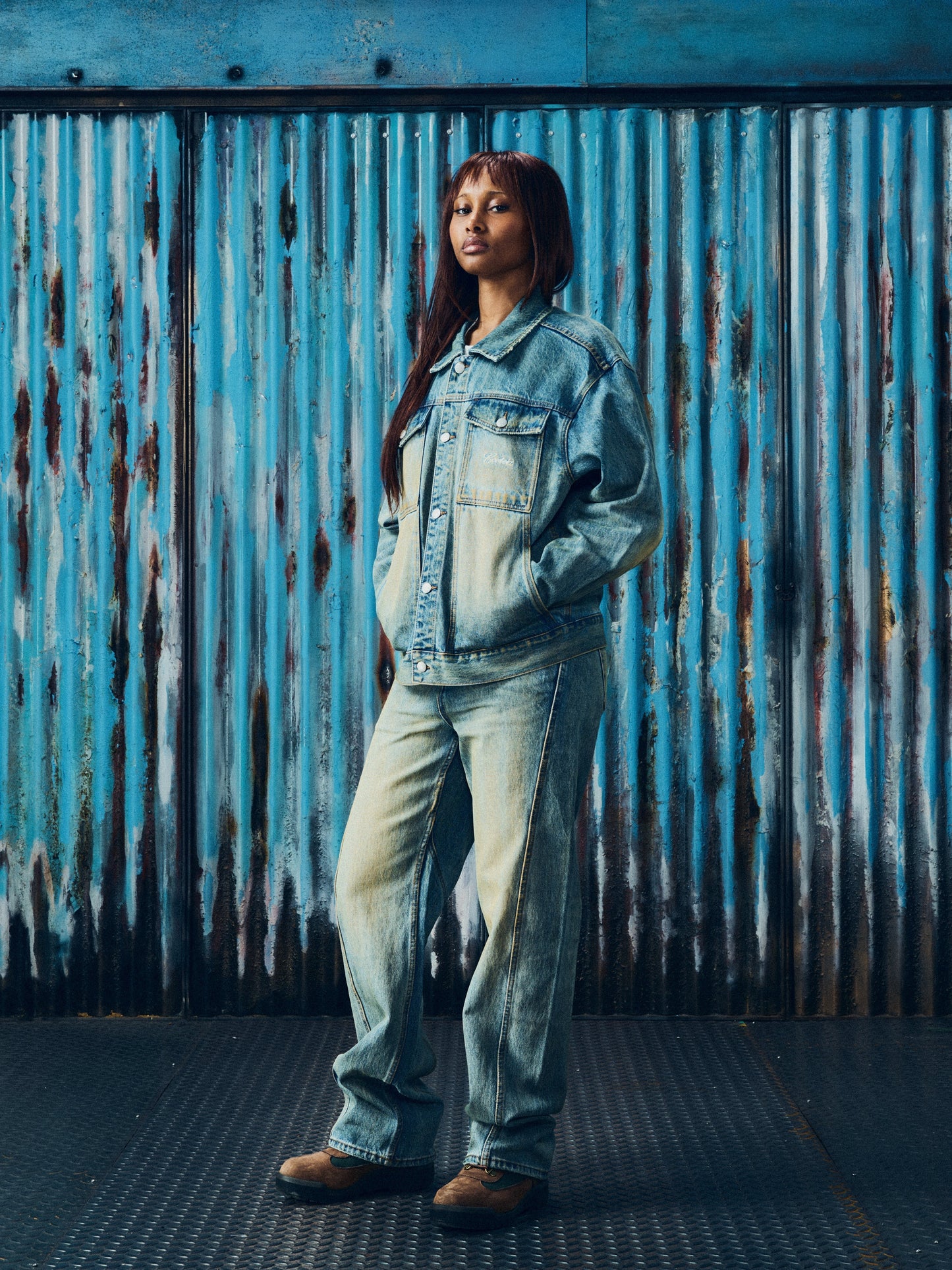 ARDWEAR PANEL DENIM JACKET [WASHED INDIGO]