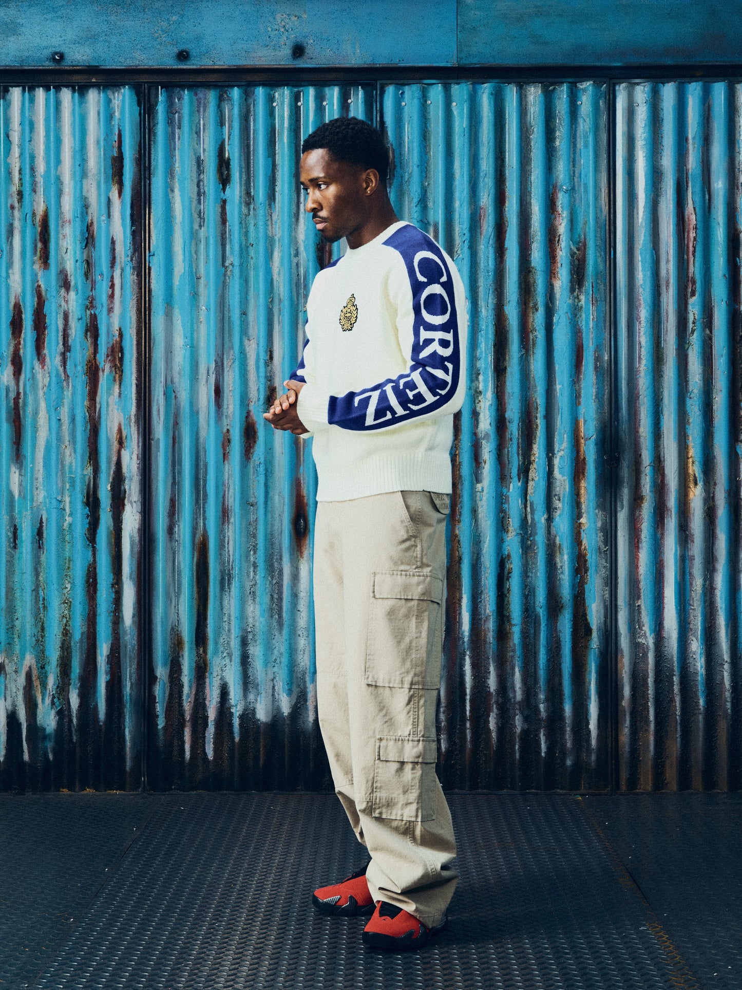 VVS PANEL KNIT SWEATER [CREAM]