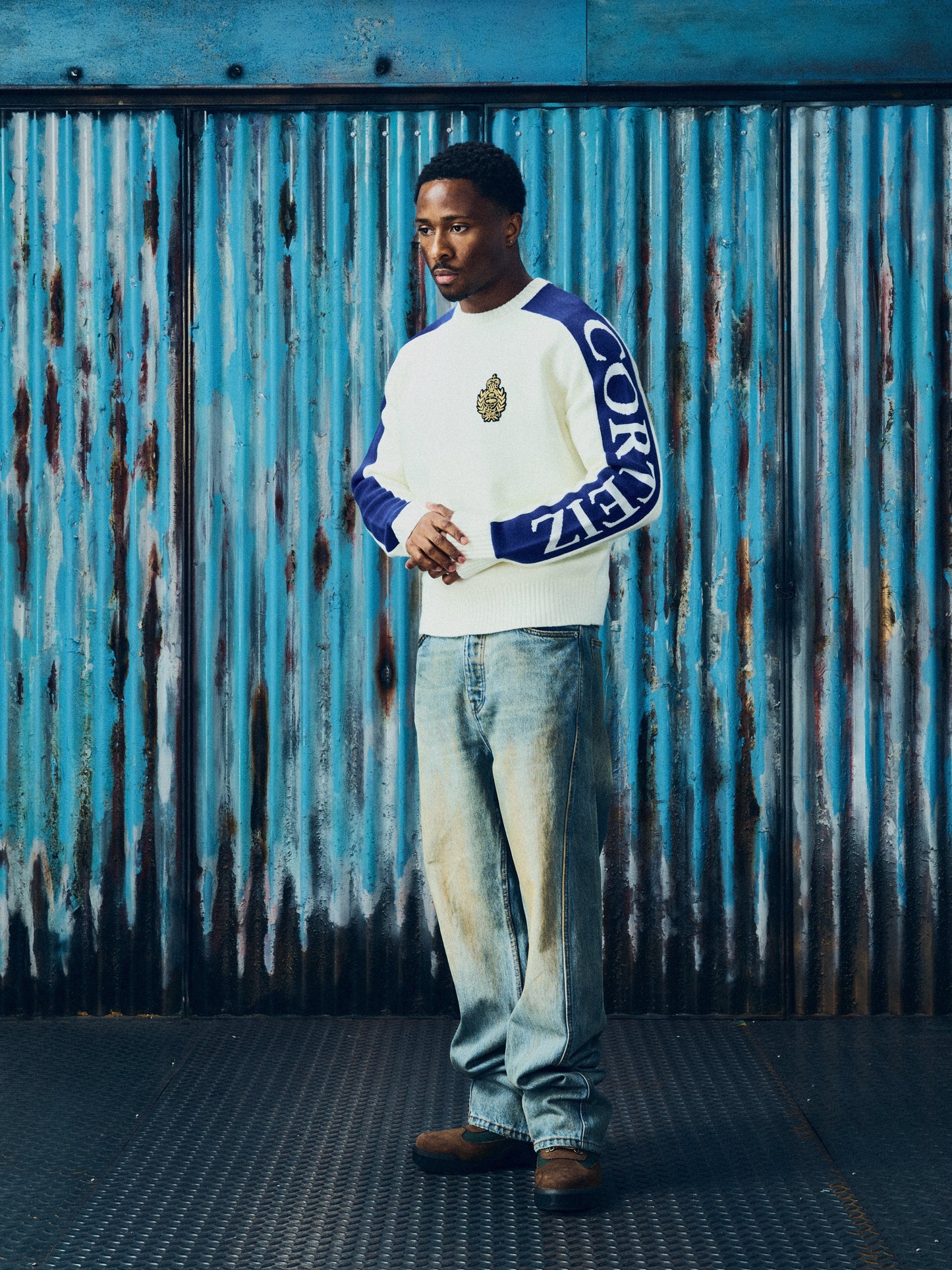 VVS PANEL KNIT SWEATER [CREAM]