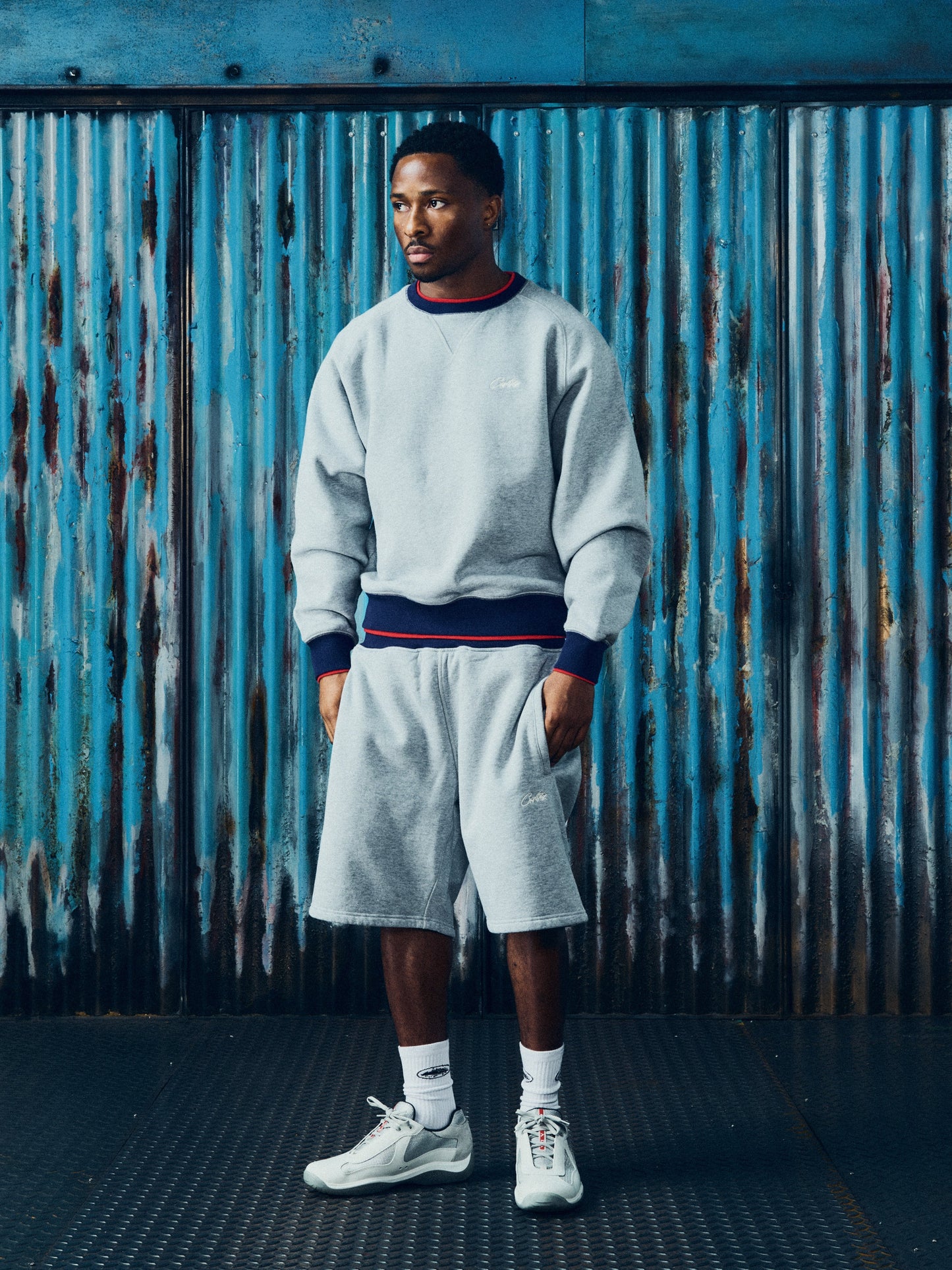 HMP DOUBLE UP CREWNECK [HEATHER GREY]