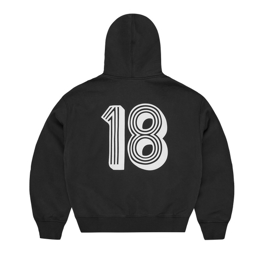 GHINI ZIP HOODIE [BLACK]