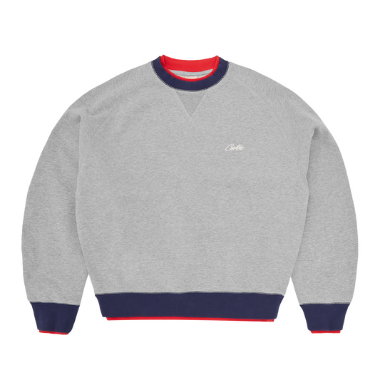 HMP DOUBLE UP CREWNECK [HEATHER GREY]