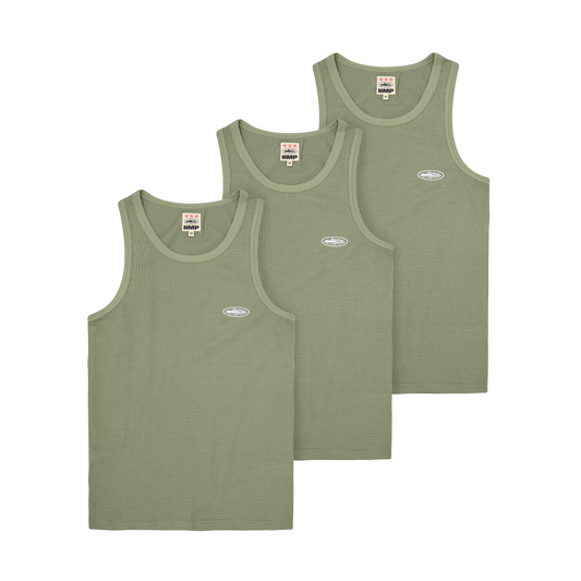HMP ESSENTIALS TANK TOP [3PK] [OLIVE]