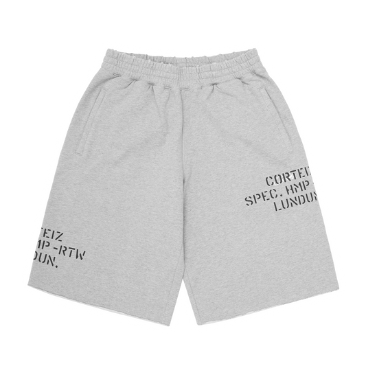 HMP STENCIL SWEATSHORT [HEATHER GREY]