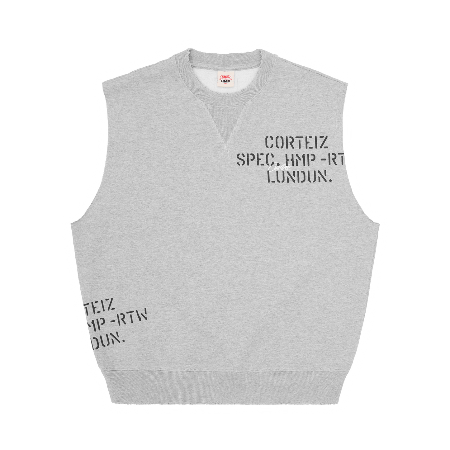 HMP STENCIL VEST [HEATHER GREY]