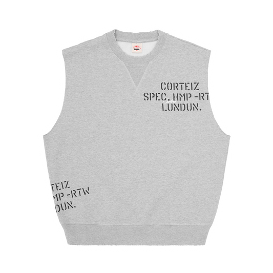HMP STENCIL VEST [HEATHER GREY]