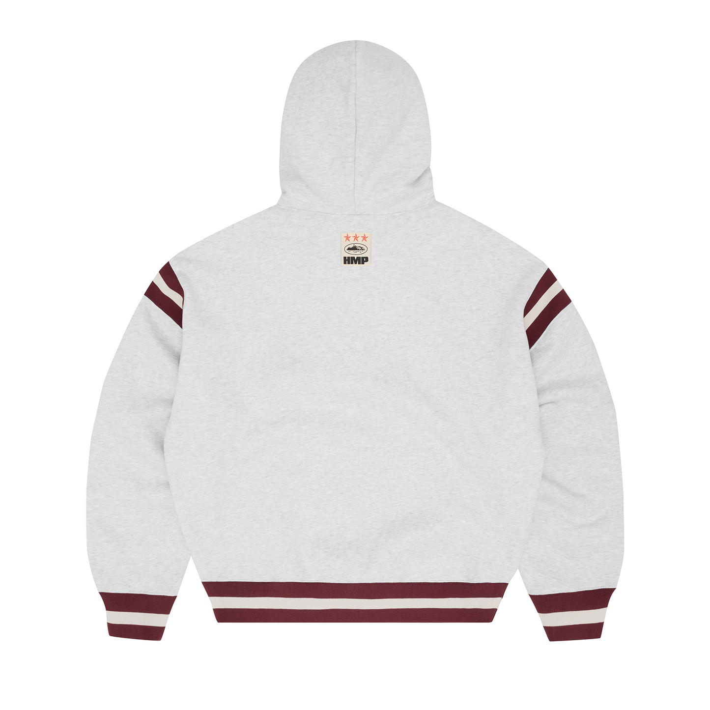 HMP STRIPE RIB HOODIE [LIGHT HEATHER]