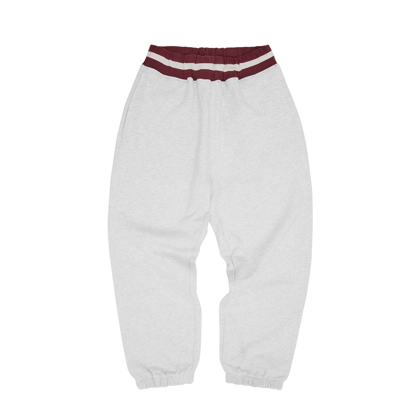HMP STRIPE RIB SWEATPANT [LIGHT HEATHER]