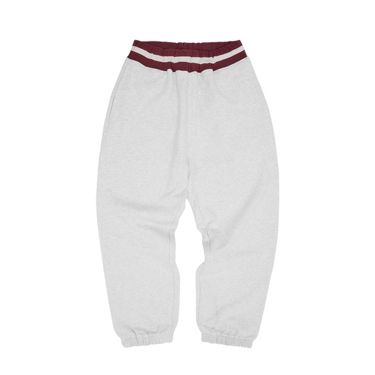 HMP STRIPE RIB SWEATPANT [LIGHT HEATHER]