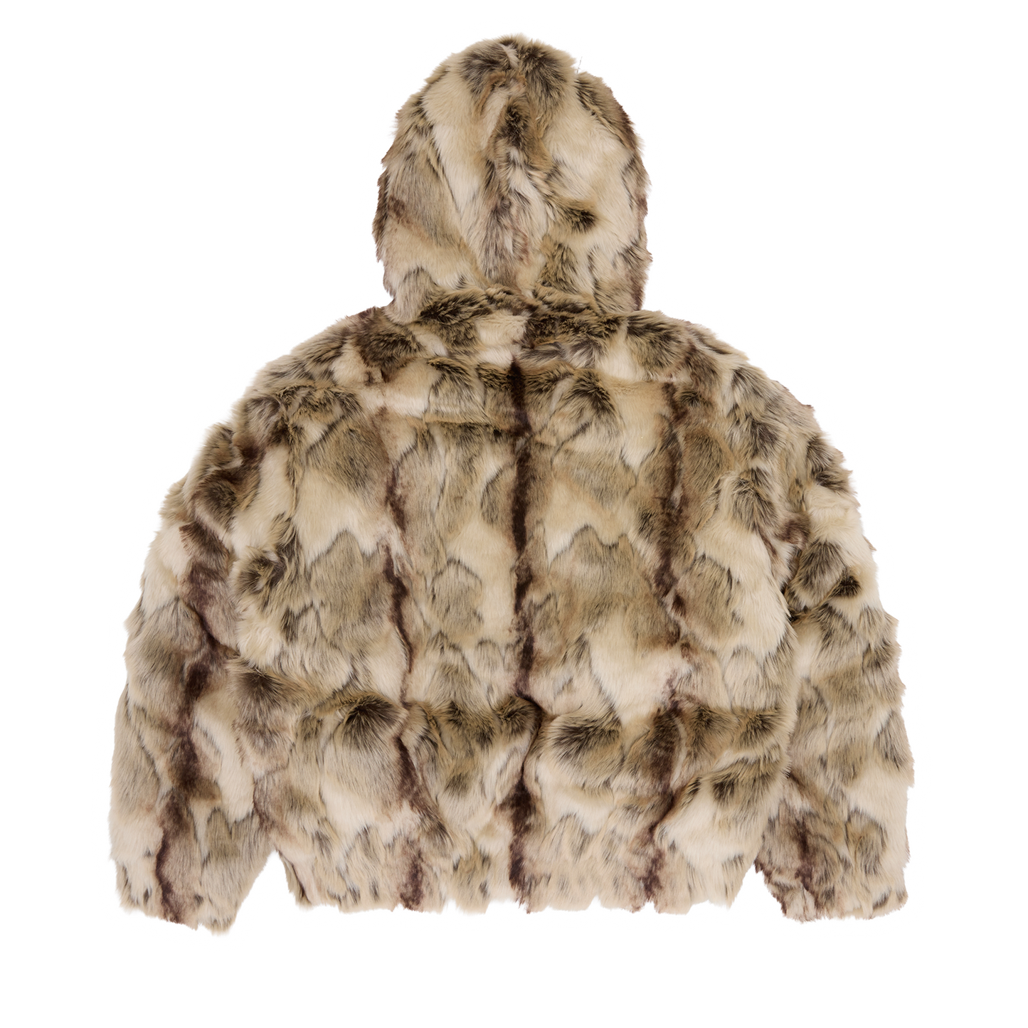 PELT HOODED FUR JACKET [FAWN]