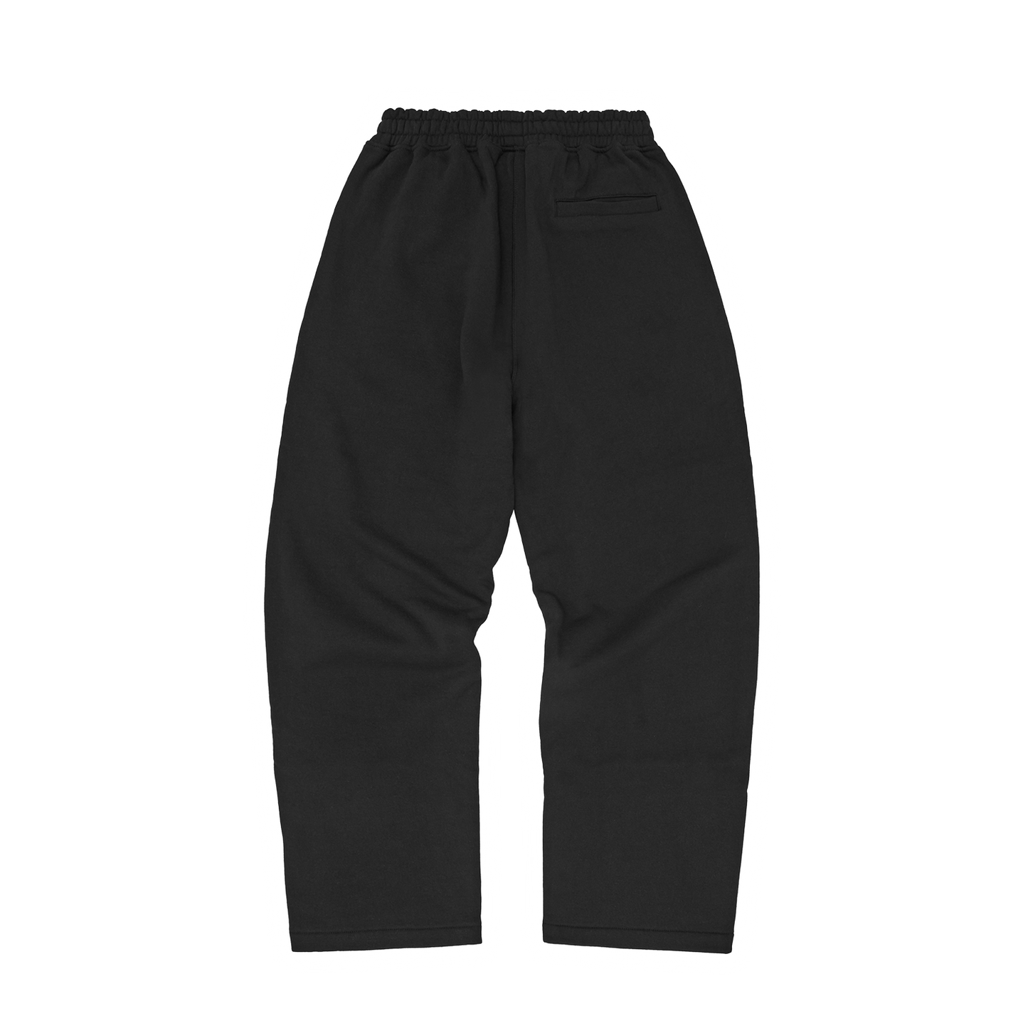 ISLAND PUFF PRINT OPEN HEM SWEATPANT [BLACK]