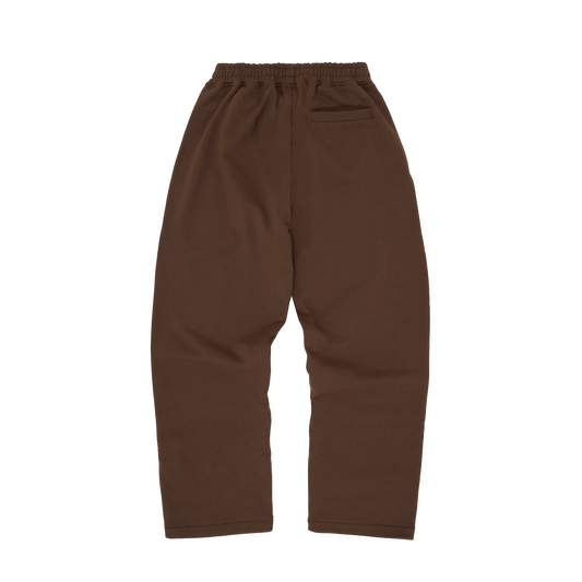 ISLAND PUFF PRINT OPEN HEM SWEATPANT [BROWN]