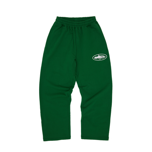 ISLAND PUFF PRINT OPEN HEM SWEATPANT [GREEN]
