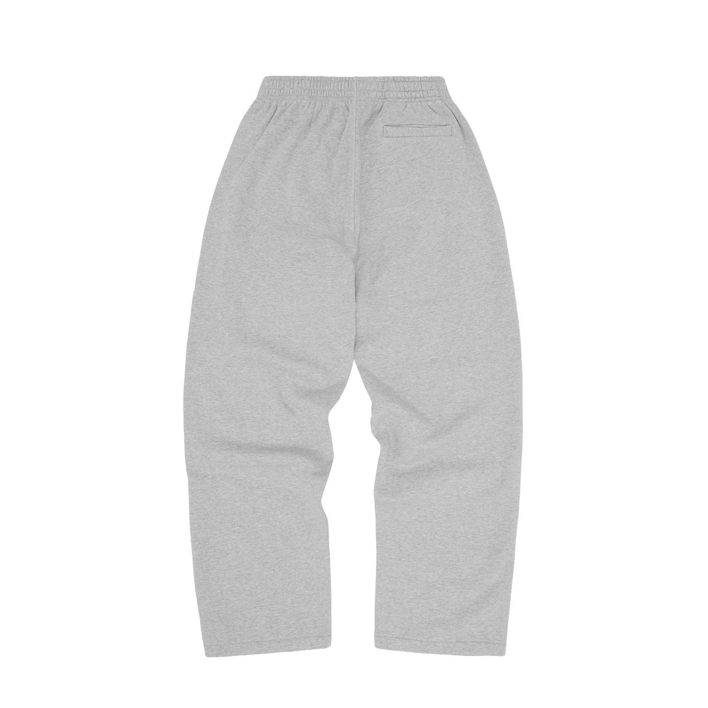 ISLAND PUFF PRINT OPEN HEM SWEATPANT [HEATHER GREY]