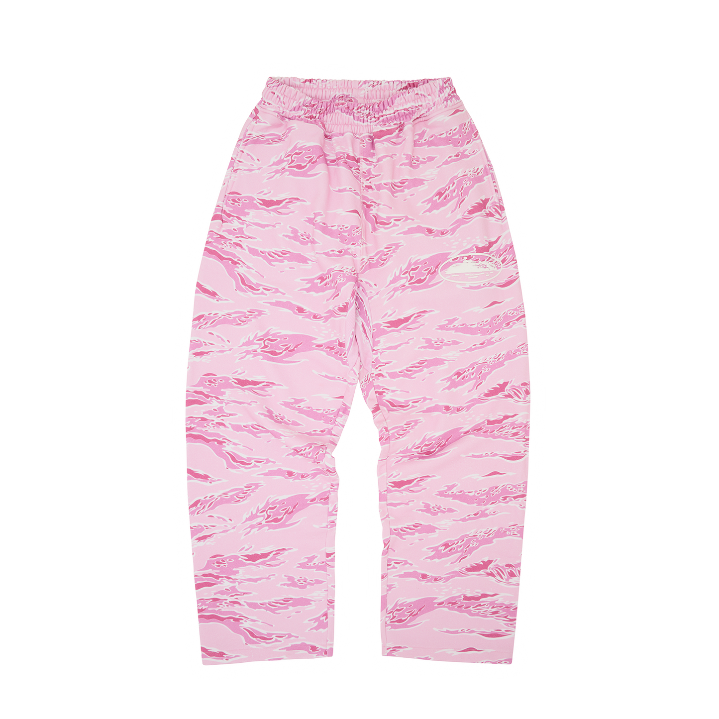 ISLAND PUFF PRINT OPEN HEM SWEATPANT [PINK TIGER CAMO]