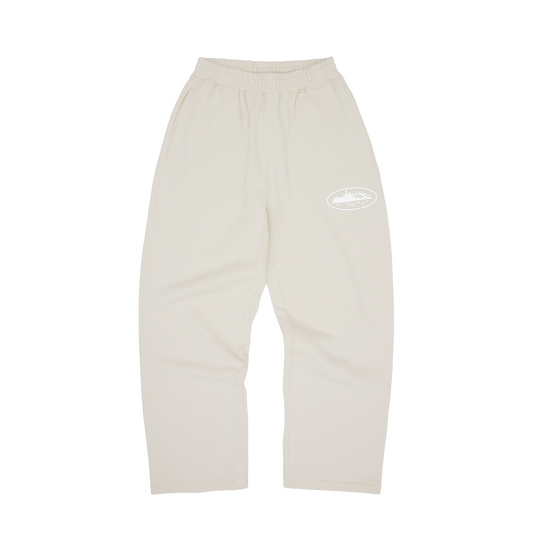 ISLAND PUFF PRINT OPEN HEM SWEATPANT [OFF WHITE]
