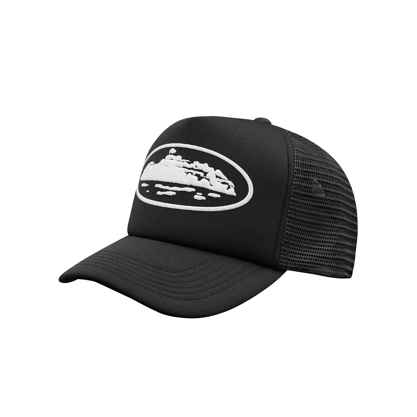 ISLAND PUFF PRINT TRUCKER HAT [BLACK]