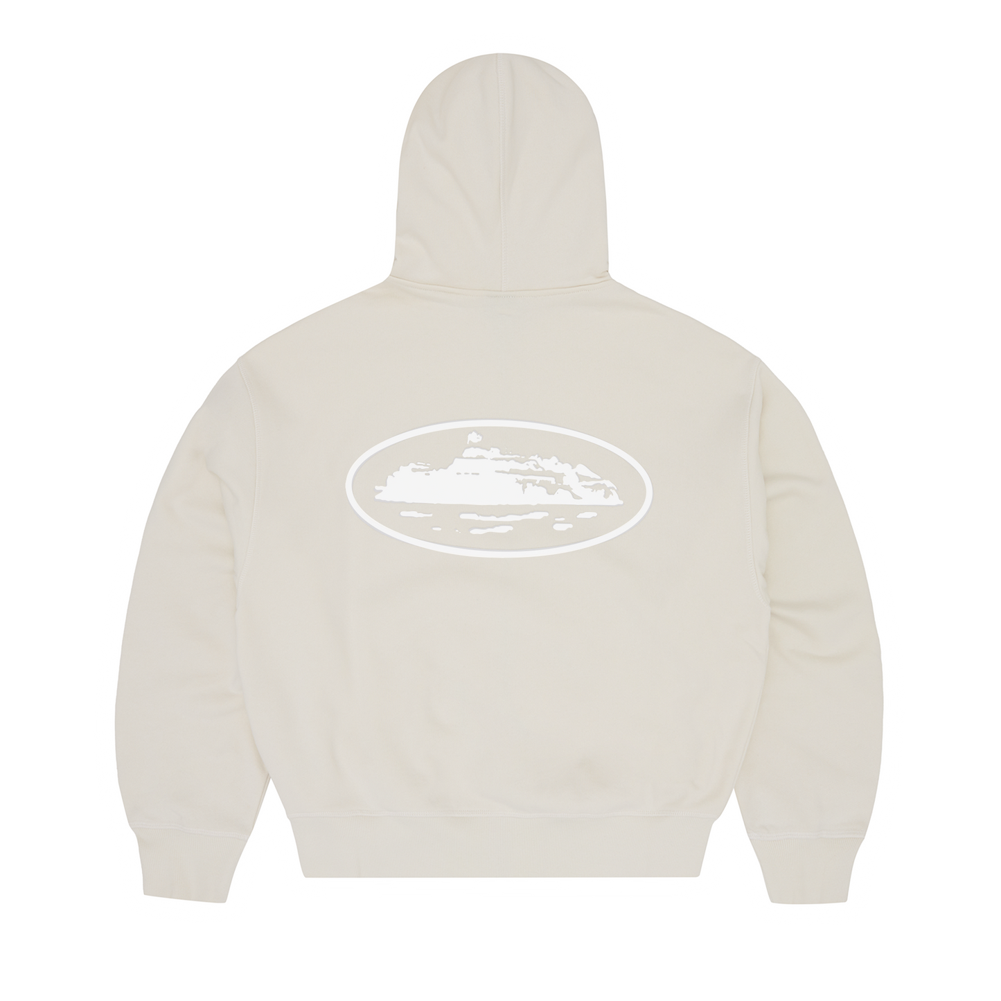ISLAND PUFF PRINT ZIP HOODIE [OFF WHITE]