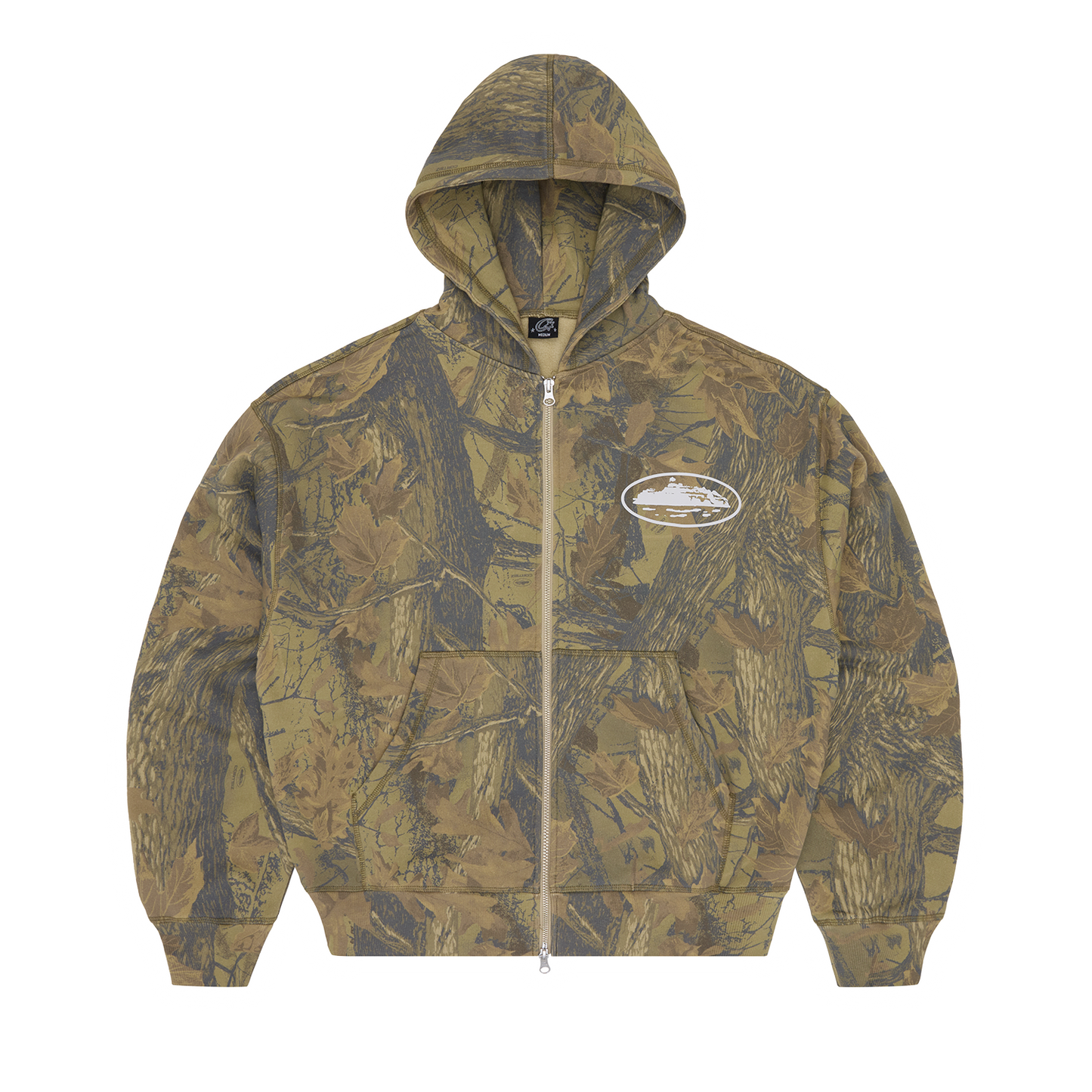 ISLAND PUFF PRINT ZIP HOODIE [FOREST CAMO]