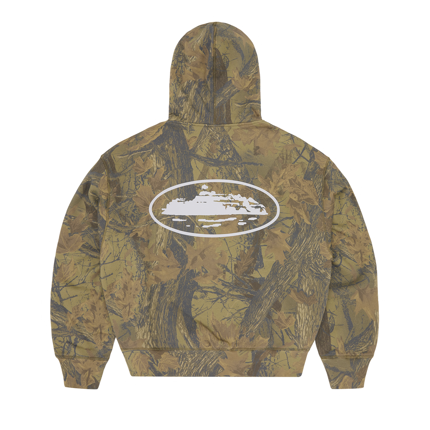 ISLAND PUFF PRINT ZIP HOODIE [FOREST CAMO]