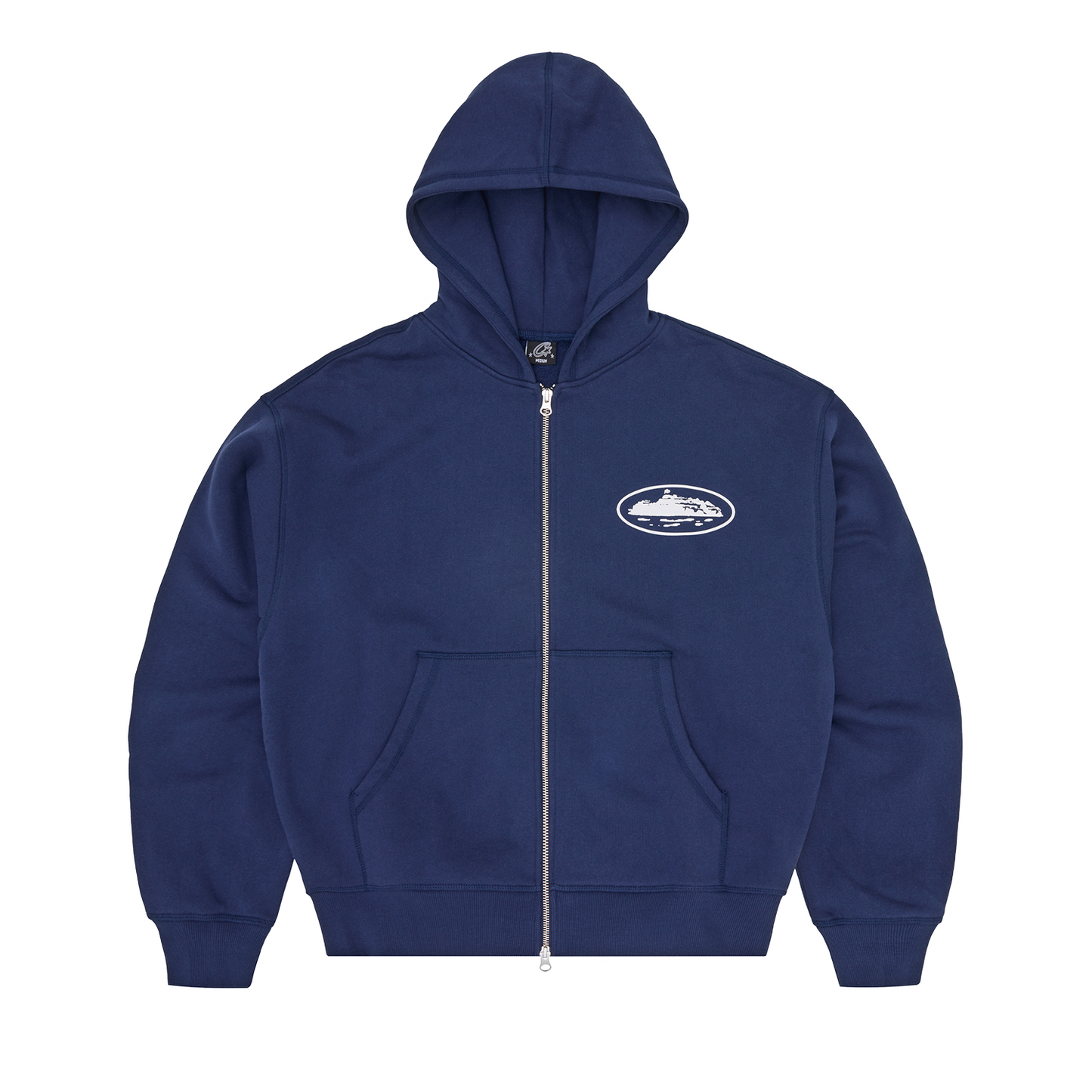 ISLAND PUFF PRINT ZIP HOODIE [NAVY]