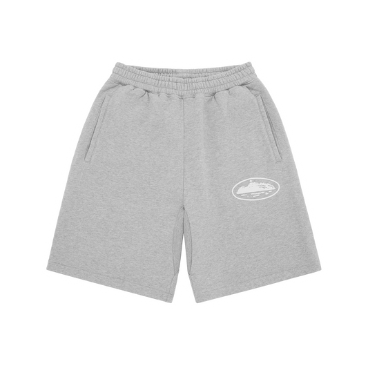 ISLAND PUFF PRINT SWEATSHORT [HEATHER GREY]