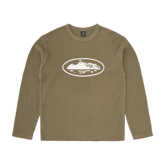 ISLAND WAFFLE THERMAL [OLIVE]