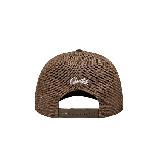 ISLAND PUFF PRINT TRUCKER HAT [BROWN]