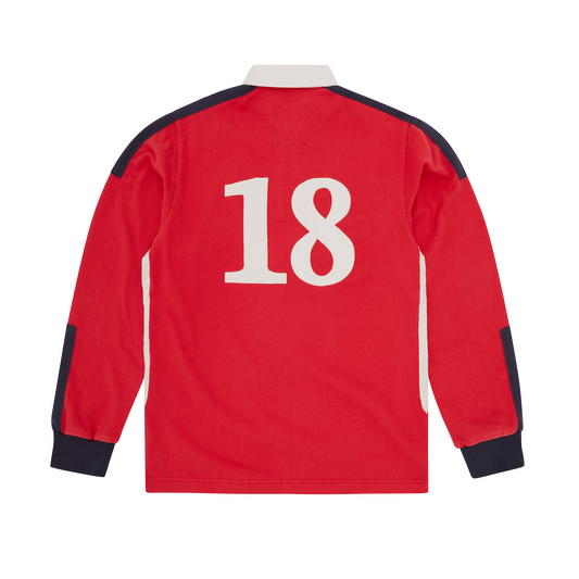 PANELED RUGBY [RED]