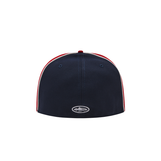 PIRATE RADIO NEW ERA FITTED CAP [NAVY/RED]