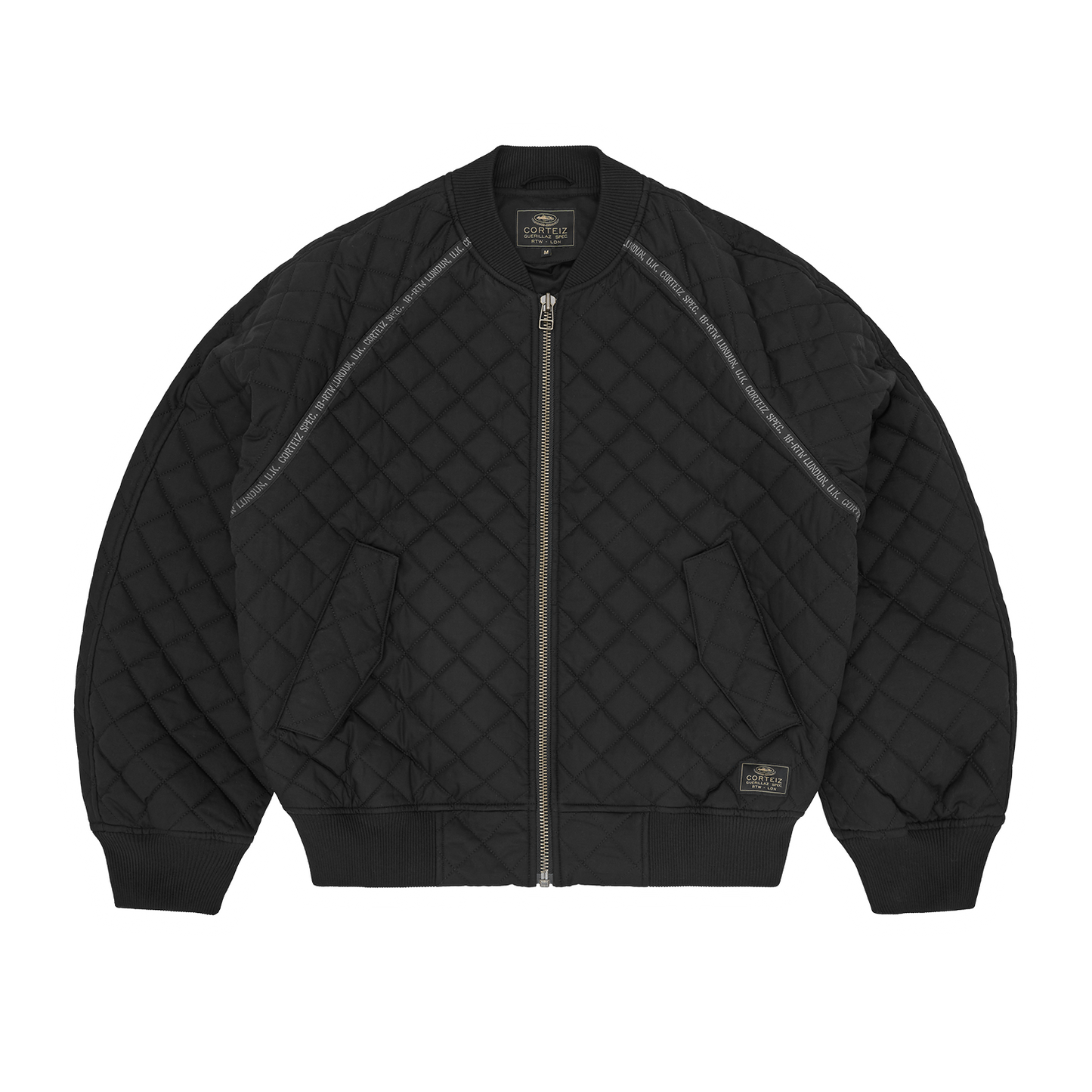 QUILTED EXCHANGE BOMBER [BLACK]