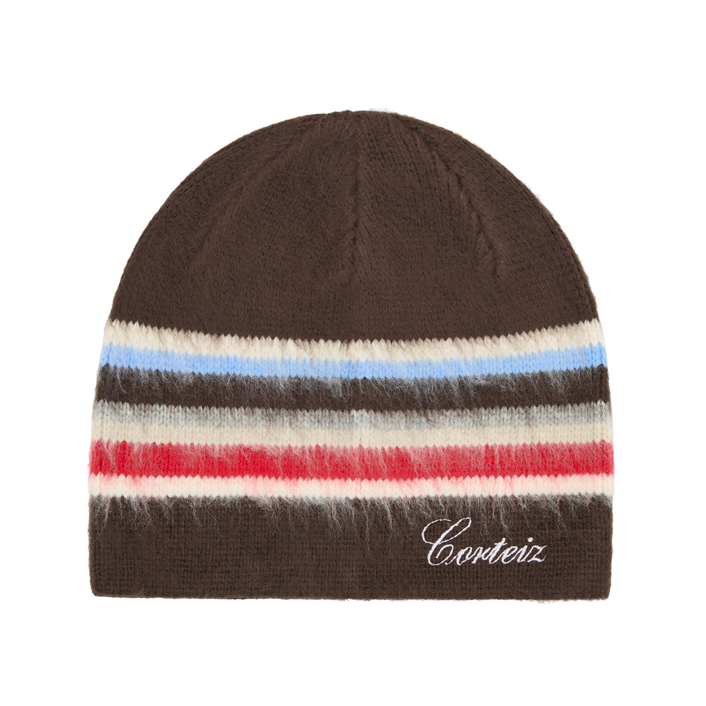 MULTI STRIPE KNIT BEANIE [BROWN]