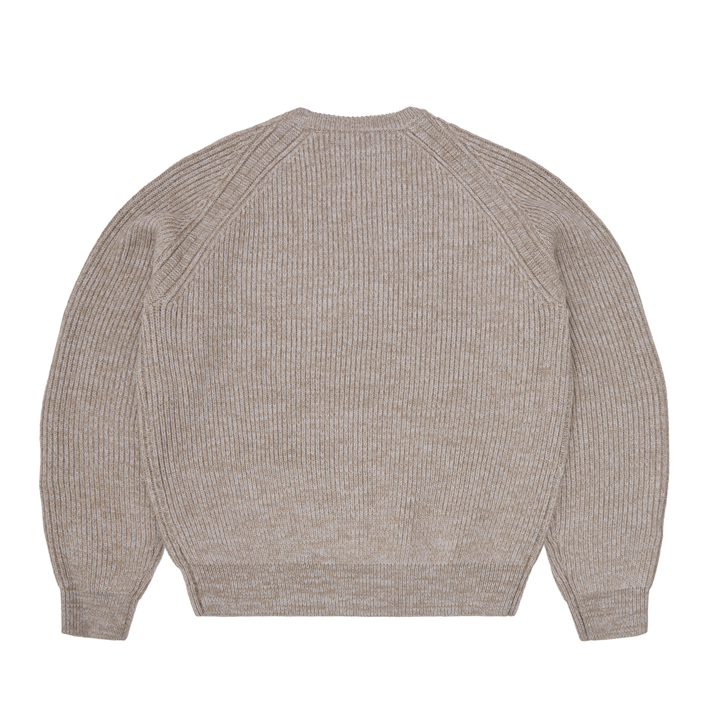 SCRIPT POCKET KNIT SWEATER [OATMEAL]