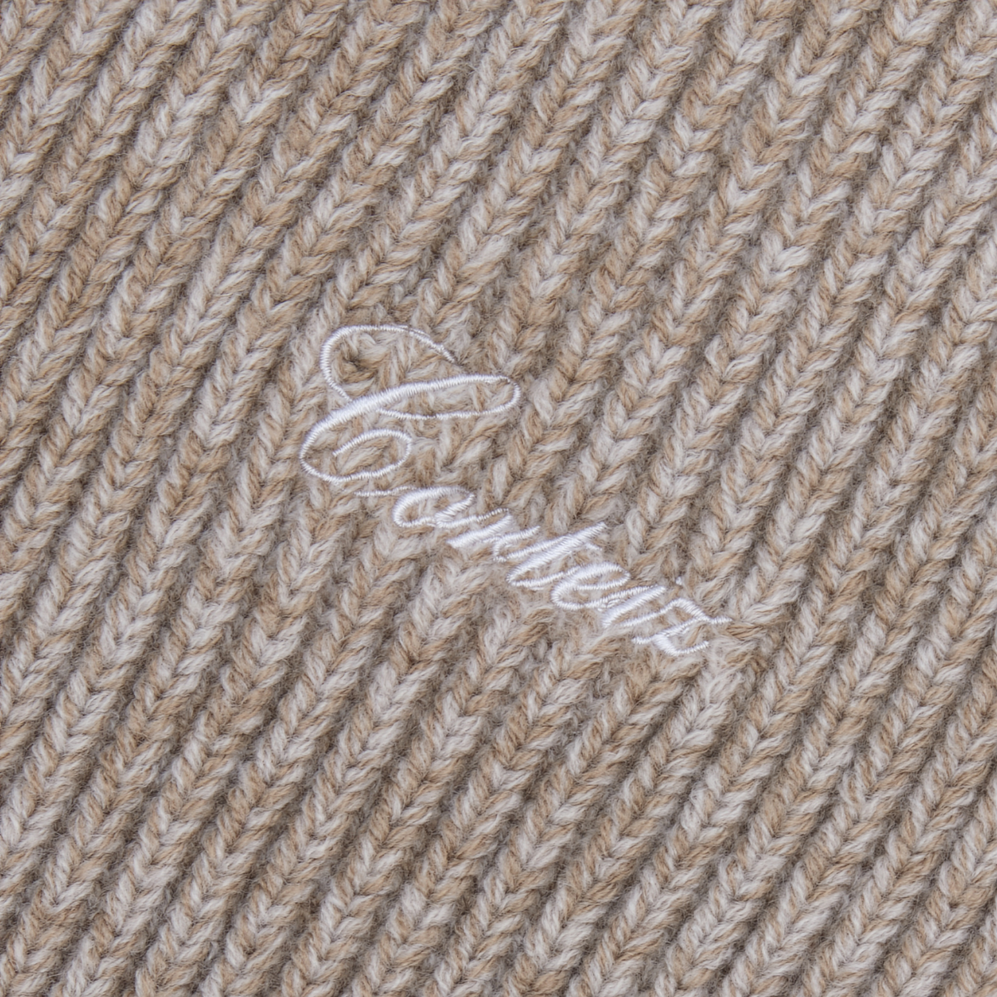 SCRIPT POCKET KNIT SWEATER [OATMEAL]