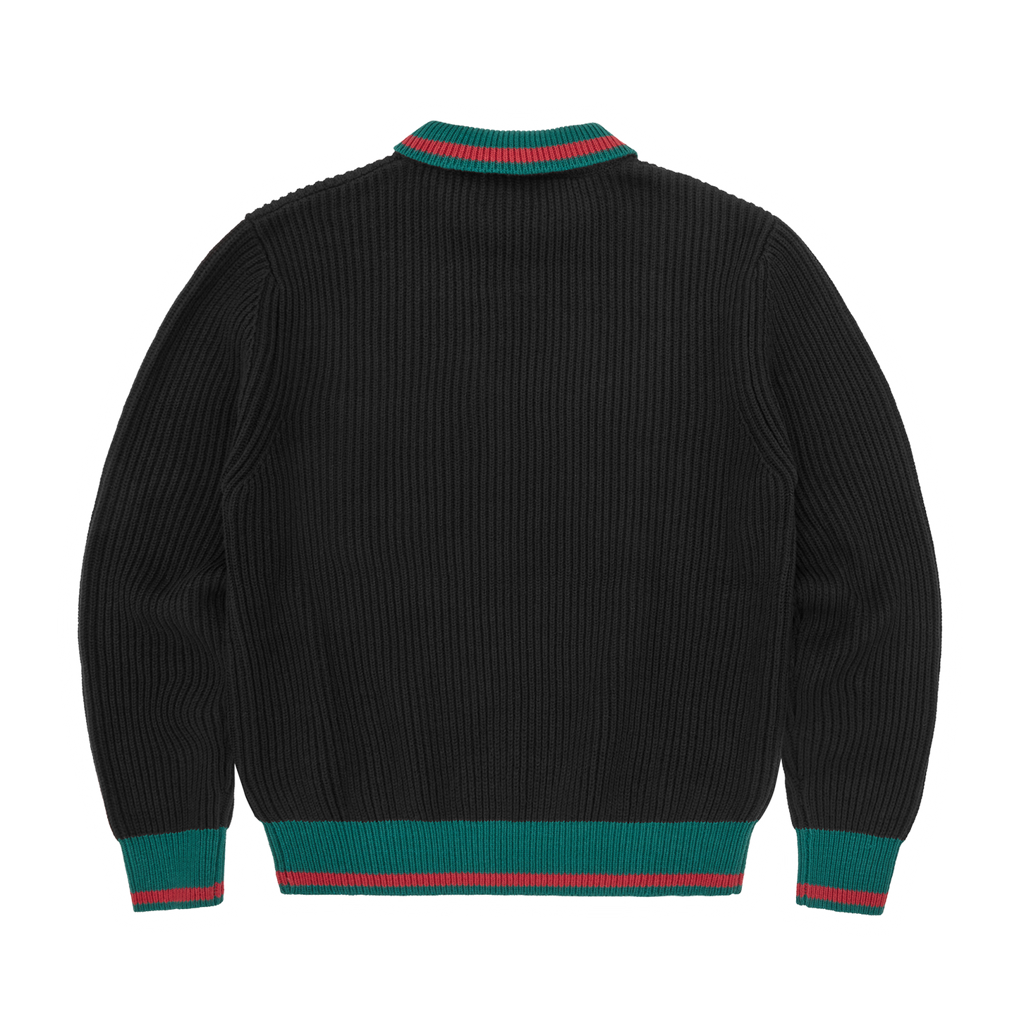 GIANNI KNIT POLO SWEATER [BLACK]
