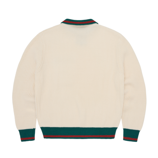 GIANNI KNIT POLO SWEATER [CREAM]