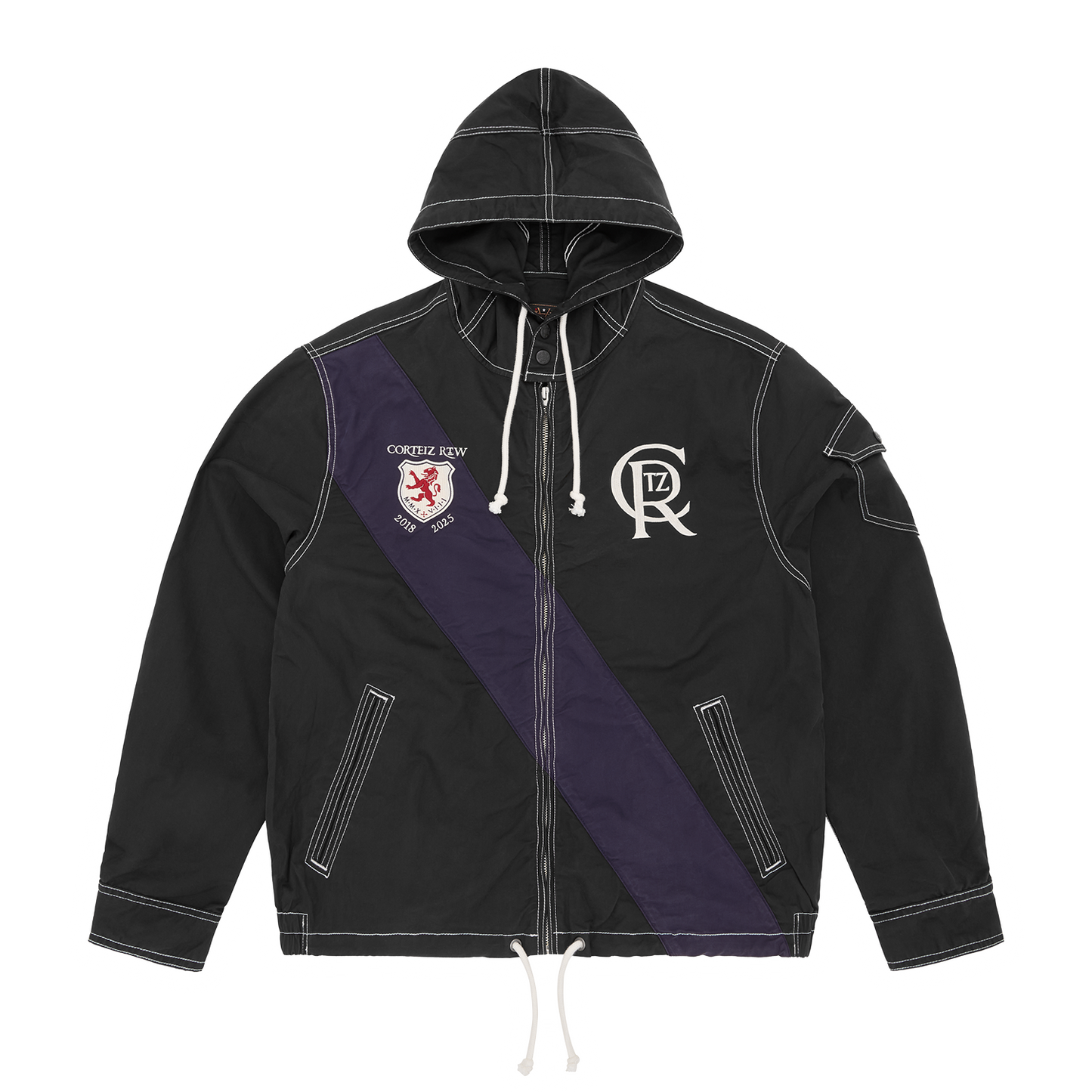 SHIELD CREST TWILL JACKET [BLACK]