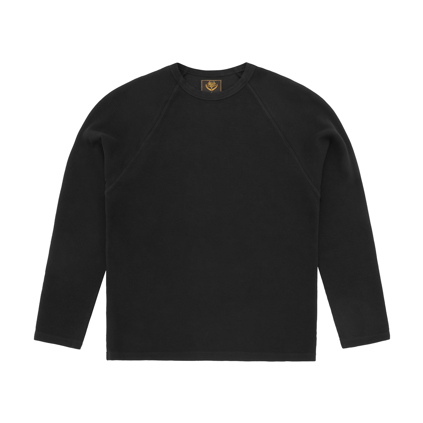 STAR RAGLAN WAFFLE THERMAL [BLACK]
