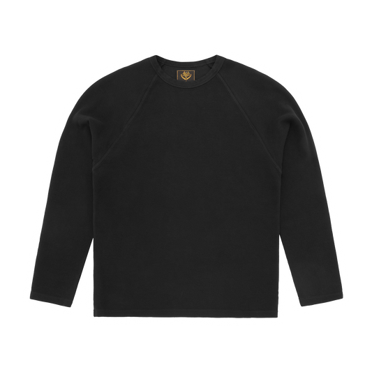 STAR RAGLAN WAFFLE THERMAL [BLACK]