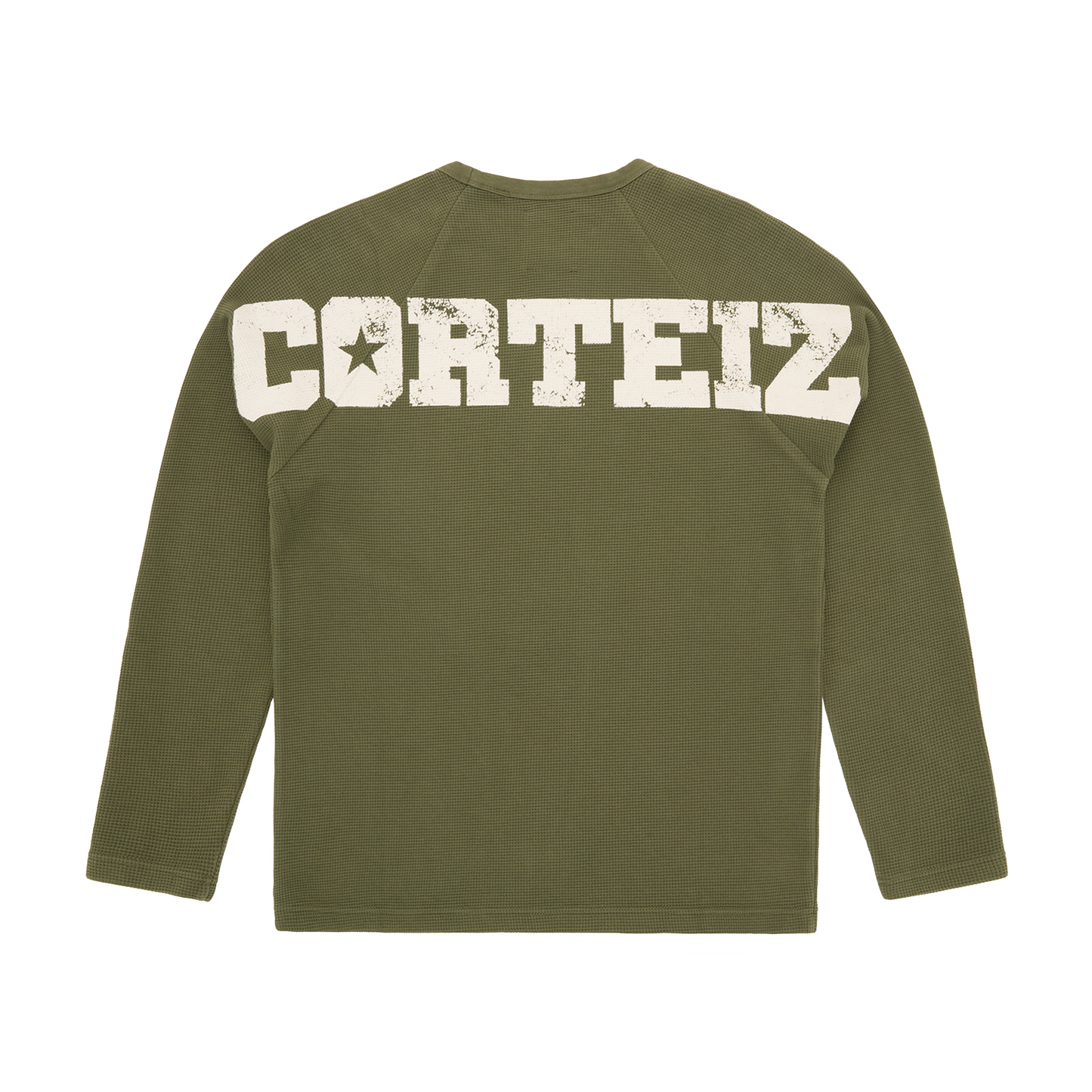 STAR RAGLAN WAFFLE THERMAL [OLIVE]