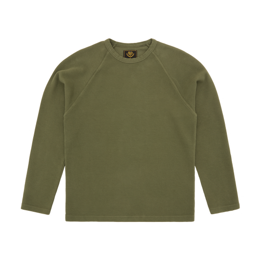 STAR RAGLAN WAFFLE THERMAL [OLIVE]